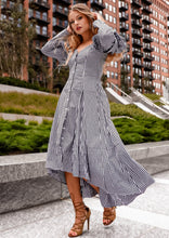 Load image into Gallery viewer, Nevaeh Black Checkered Maxi Dress