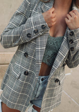 Load image into Gallery viewer, Wrenna Plaid Double Breasted Blazer