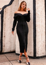 Load image into Gallery viewer, Freya Black Sweater Dress