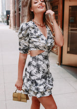 Load image into Gallery viewer, Adora Palm Print Cut Out Dress