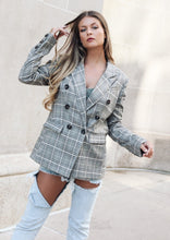 Load image into Gallery viewer, Wrenna Plaid Double Breasted Blazer