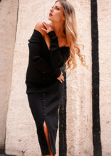 Load image into Gallery viewer, Freya Black Sweater Dress