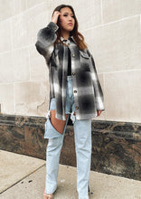 Load image into Gallery viewer, Fatima Black Plaid Shacket