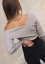 Load image into Gallery viewer, Tory Grey One Shoulder Knit Top