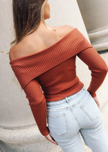Load image into Gallery viewer, Astrid Sienna Off Shoulder Knit Top