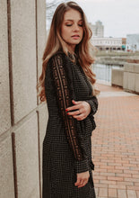 Load image into Gallery viewer, Trina Black Plaid Midi Dress