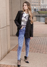 Load image into Gallery viewer, Delaney Black Pinstripes Blazer