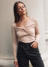 Load image into Gallery viewer, Viola Champagne Knot Top