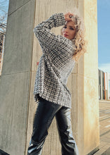 Load image into Gallery viewer, Juniver Grey Tweed Shacket