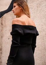 Load image into Gallery viewer, Freya Black Sweater Dress