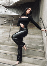 Load image into Gallery viewer, Manhattan Black Leather Pants