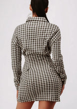 Load image into Gallery viewer, Rhani Houndstooth Button Down Dress