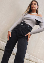 Load image into Gallery viewer, Tory Grey One Shoulder Knit Top