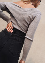 Load image into Gallery viewer, Tory Grey One Shoulder Knit Top