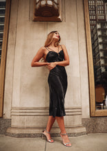 Load image into Gallery viewer, Everleigh Black Slip Dress