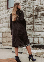 Load image into Gallery viewer, Ember Black Velvet Double Breasted Coat