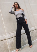 Load image into Gallery viewer, Tory Grey One Shoulder Knit Top