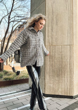 Load image into Gallery viewer, Juniver Grey Tweed Shacket