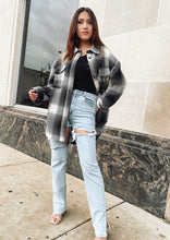 Load image into Gallery viewer, Fatima Black Plaid Shacket