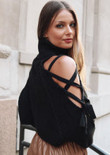Load image into Gallery viewer, Quinn Black Cropped Sweater
