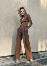 Load image into Gallery viewer, Verona Cocoa Cut Out Sweater Top