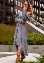 Load image into Gallery viewer, Nevaeh Black Checkered Maxi Dress