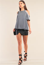 Load image into Gallery viewer, Averi Stripes Cold Shoulder Top
