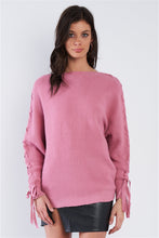 Load image into Gallery viewer, Keira Mauve Pink Knit Sweater
