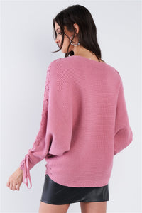 Keira Mauve Pink Knit Sweater