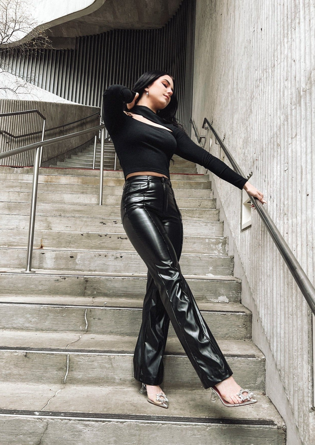 Manhattan Black Leather Pants – Mix Motifs