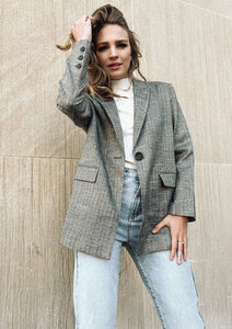 Rochester Grey Herringbone Blazer